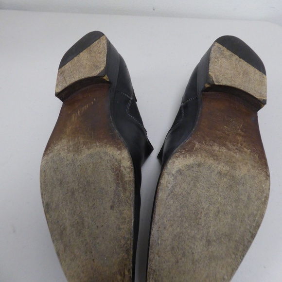 SUTOR MANTELLASSI black leather LOAFERS SLIP-ONS shoes 10.5 made in Italy main image 5